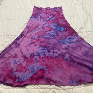 Tie Dyed Maxi Skirt
